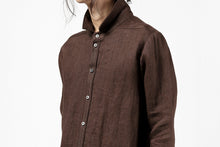 画像をギャラリービューアに読み込む, A.F ARTEFACT CLASSIC LONG SLEEVE SHIRT / HERRINGBONE LINEN (BROWN)