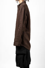 Load image into Gallery viewer, A.F ARTEFACT CLASSIC LONG SLEEVE SHIRT / HERRINGBONE LINEN (BROWN)