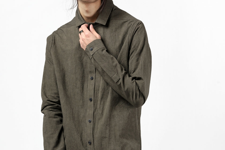 画像をギャラリービューアに読み込む, A.F ARTEFACT CLASSIC LONG SLEEVE SHIRT / PURE LINEN (KHAKI)