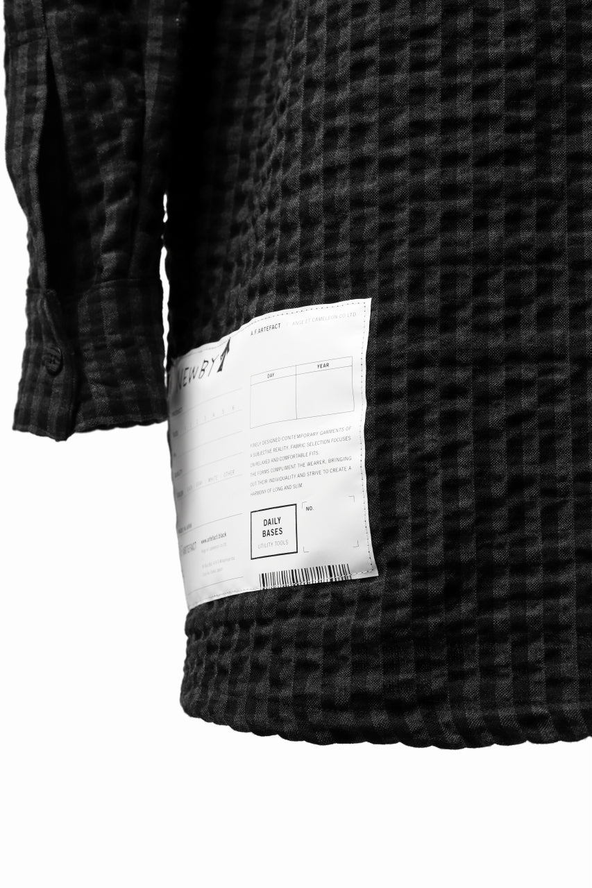 画像をギャラリービューアに読み込む, A.F ARTEFACT GARDENER LONGCHECK SHIRT (DARK GREY)