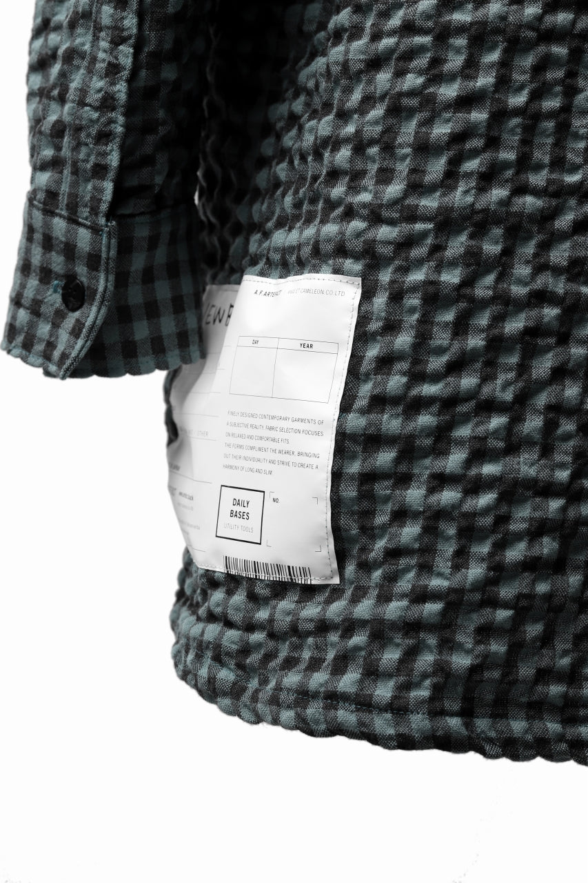 画像をギャラリービューアに読み込む, A.F ARTEFACT GARDENER LONGCHECK SHIRT (GREEN)