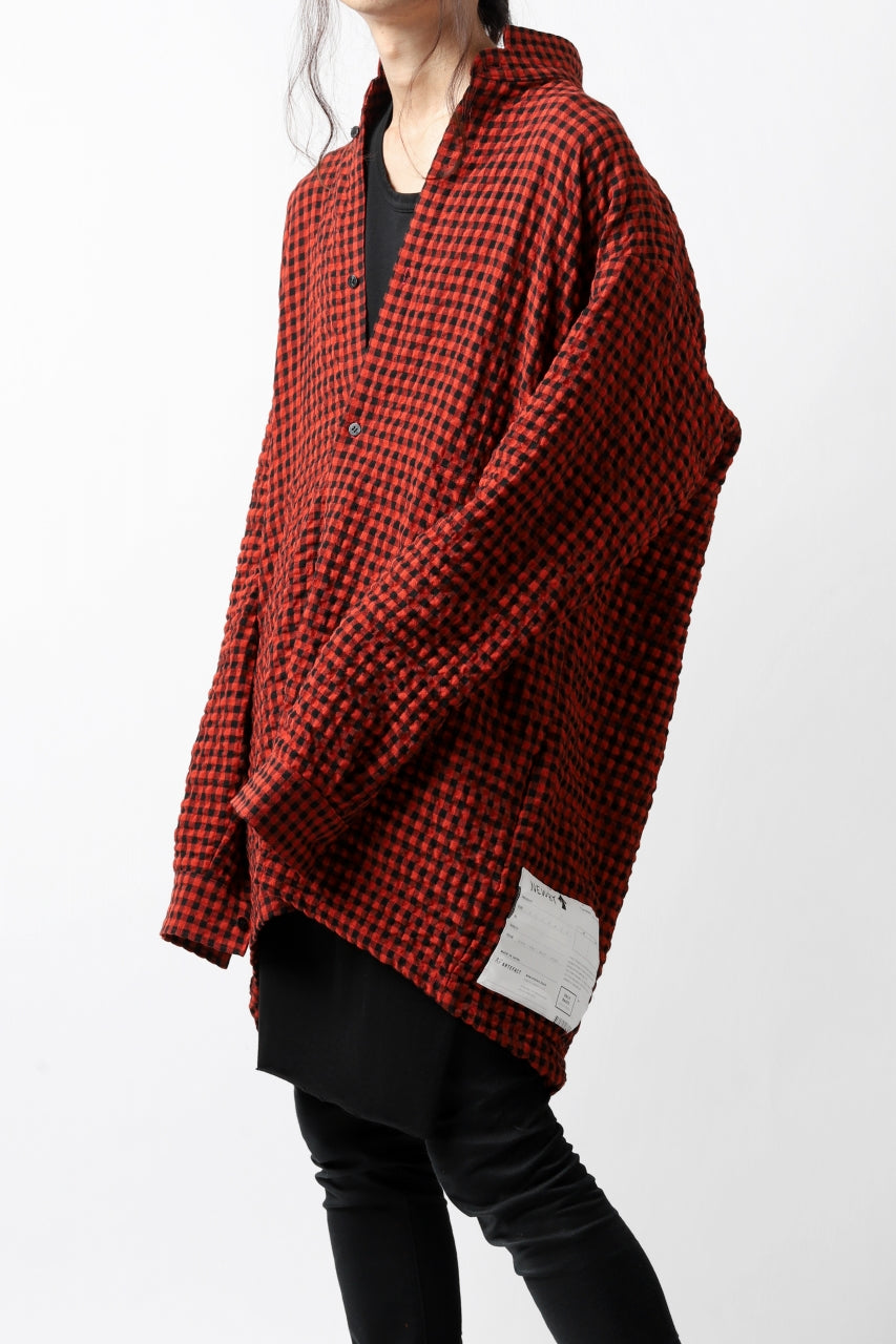 画像をギャラリービューアに読み込む, A.F ARTEFACT GARDENER LONGCHECK SHIRT (RED)