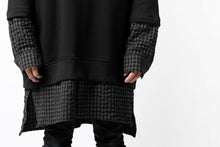 Load image into Gallery viewer, A.F ARTEFACT BIG HOODIE COMBI SWEAT &amp; SHIRT PARKA / (BLACK x GREY CHECK)