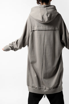 Load image into Gallery viewer, A.F ARTEFACT OVER SIZED HOODIE LONG ZIP PARKA / LIGHT SWEAT (LIGHT GREY)