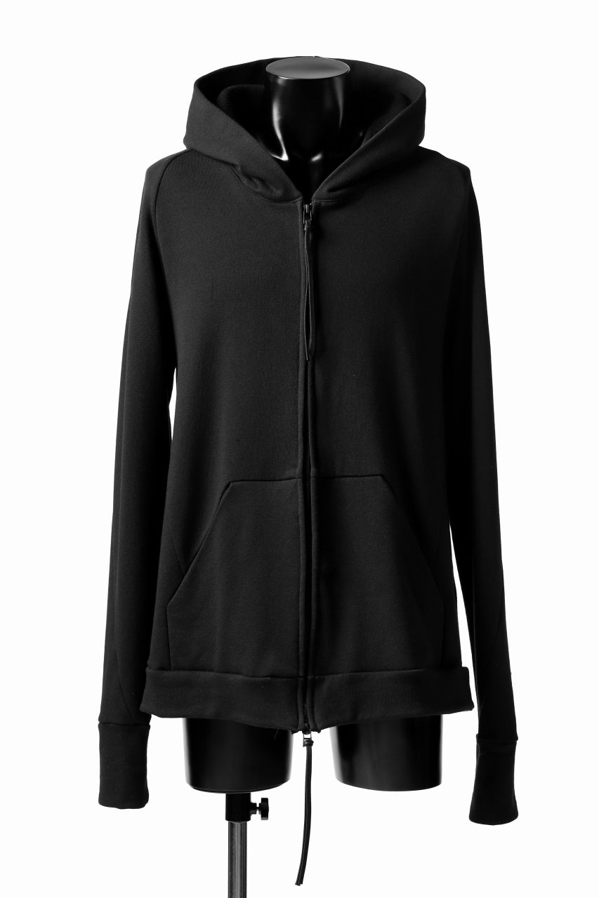 A.F ARTEFACT RAGLAN ZIP HOODIE / LIGHT SWEAT (BLACK)