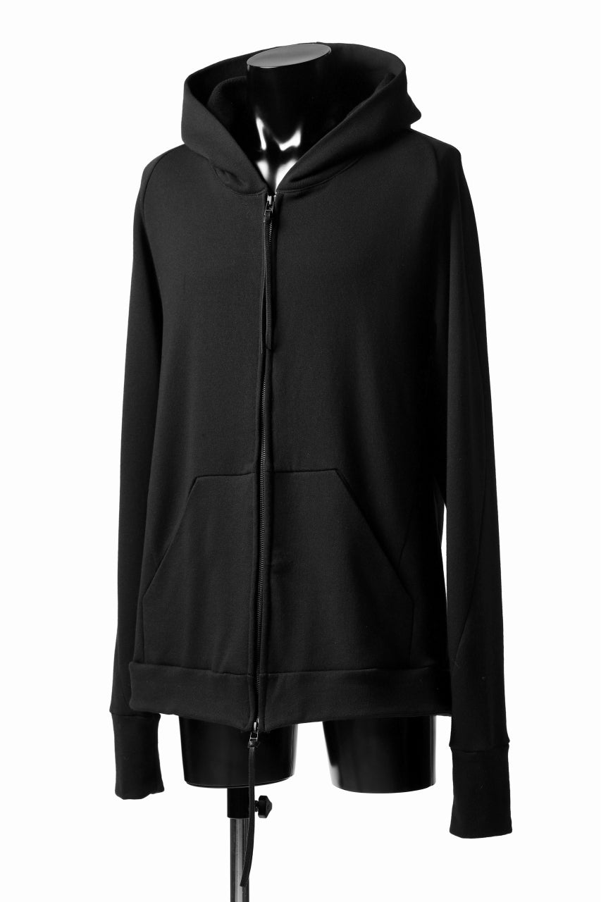 A.F ARTEFACT RAGLAN ZIP HOODIE / LIGHT SWEAT (BLACK)