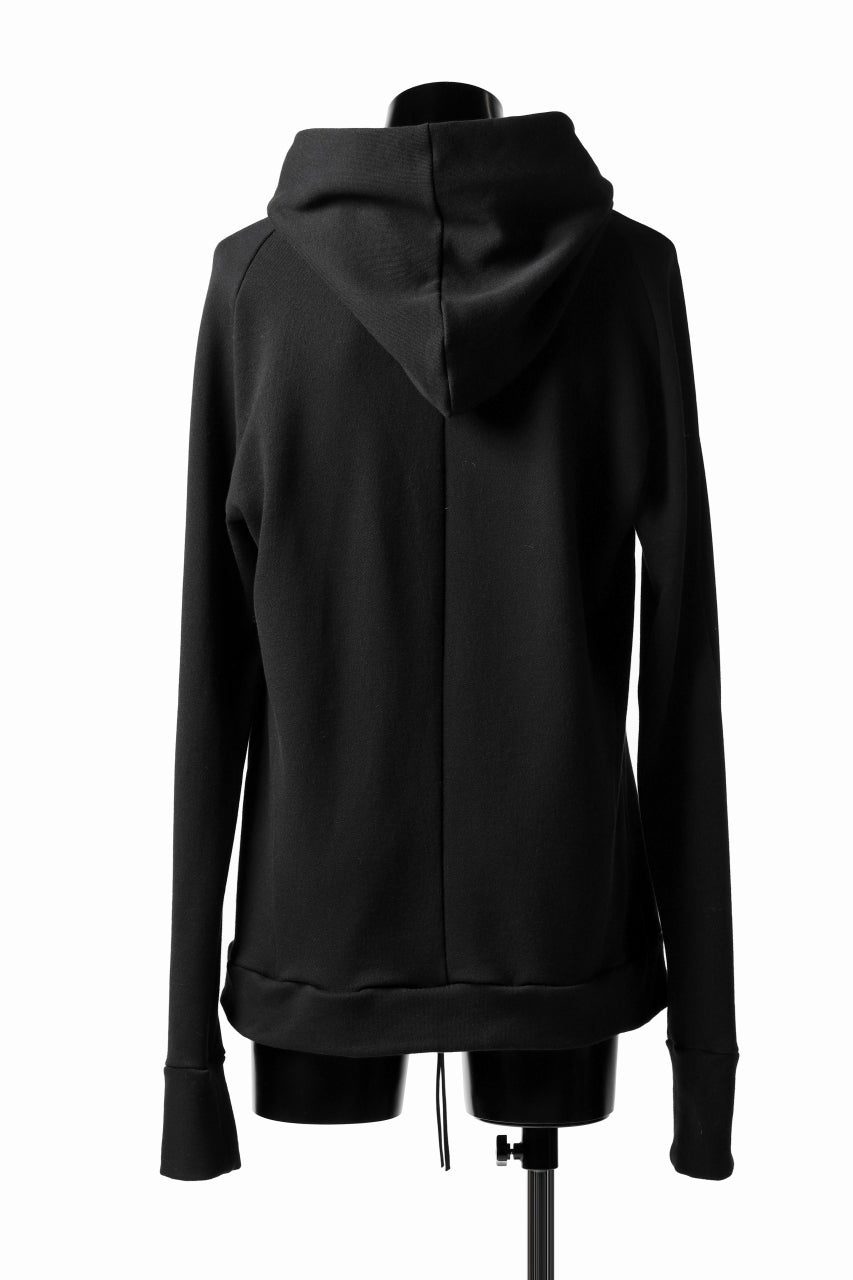 A.F ARTEFACT RAGLAN ZIP HOODIE / LIGHT SWEAT (BLACK)