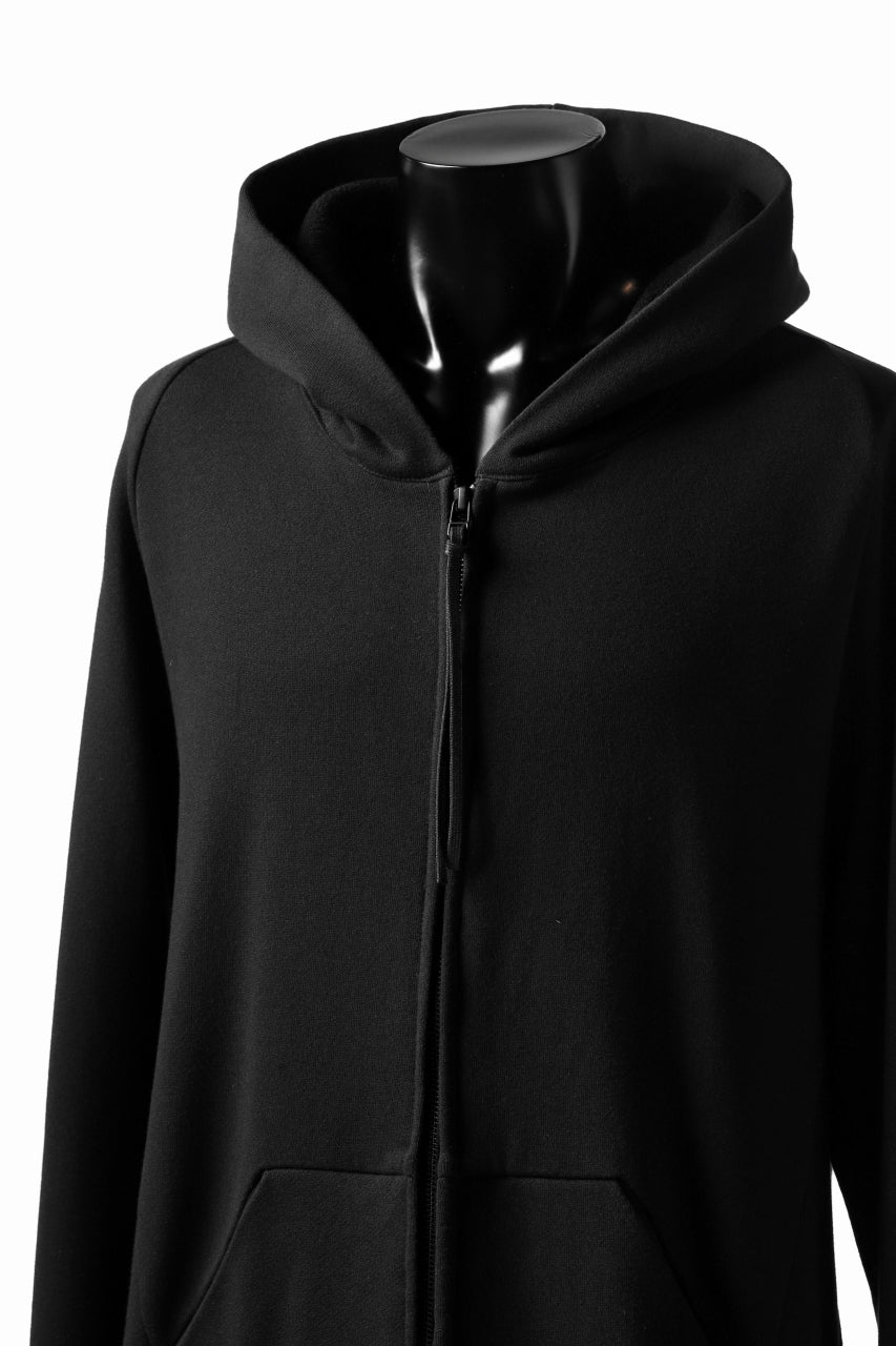 A.F ARTEFACT RAGLAN ZIP HOODIE / LIGHT SWEAT (BLACK)