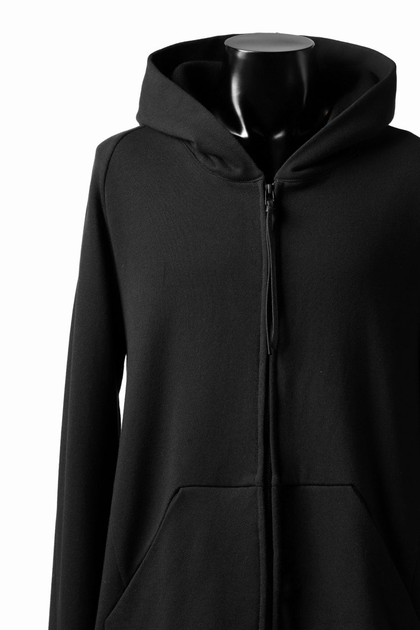 A.F ARTEFACT RAGLAN ZIP HOODIE / LIGHT SWEAT (BLACK)