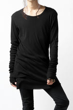 画像をギャラリービューアに読み込む, A.F ARTEFACT DOUBLE LAYERED LONG TOPS / SOFT GAUZE LJ (BLACK)