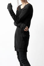 画像をギャラリービューアに読み込む, A.F ARTEFACT DOUBLE LAYERED LONG TOPS / SOFT GAUZE LJ (BLACK)