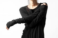 画像をギャラリービューアに読み込む, A.F ARTEFACT DOUBLE LAYERED LONG TOPS / SOFT GAUZE LJ (BLACK)