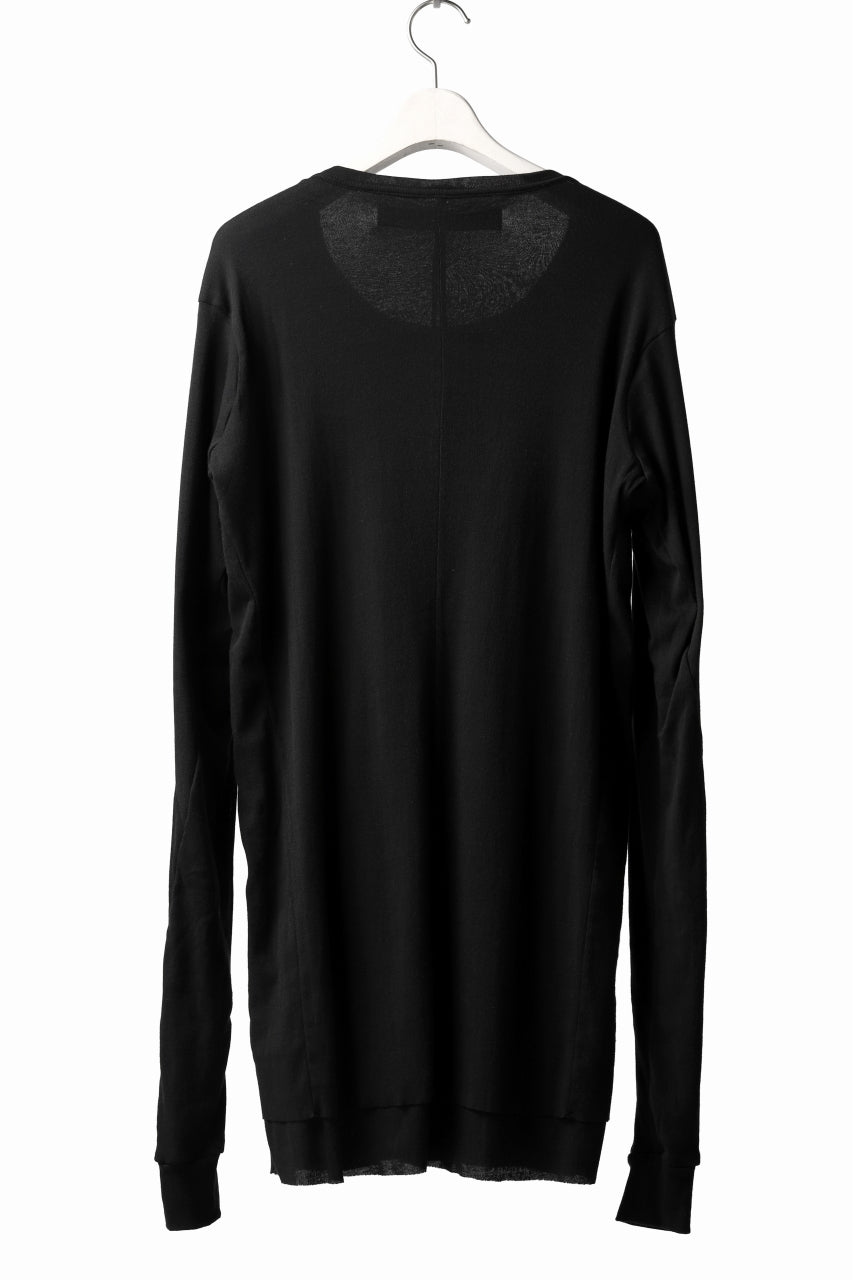 Load image into Gallery viewer, A.F ARTEFACT DOUBLE LAYERED LONG TOPS / SOFT GAUZE LJ (BLACK)