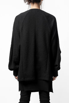 Load image into Gallery viewer, A.F ARTEFACT OVERSIZE RAGLAN TOPS #2 / SLAB KNIT JERSEY (BLACK)