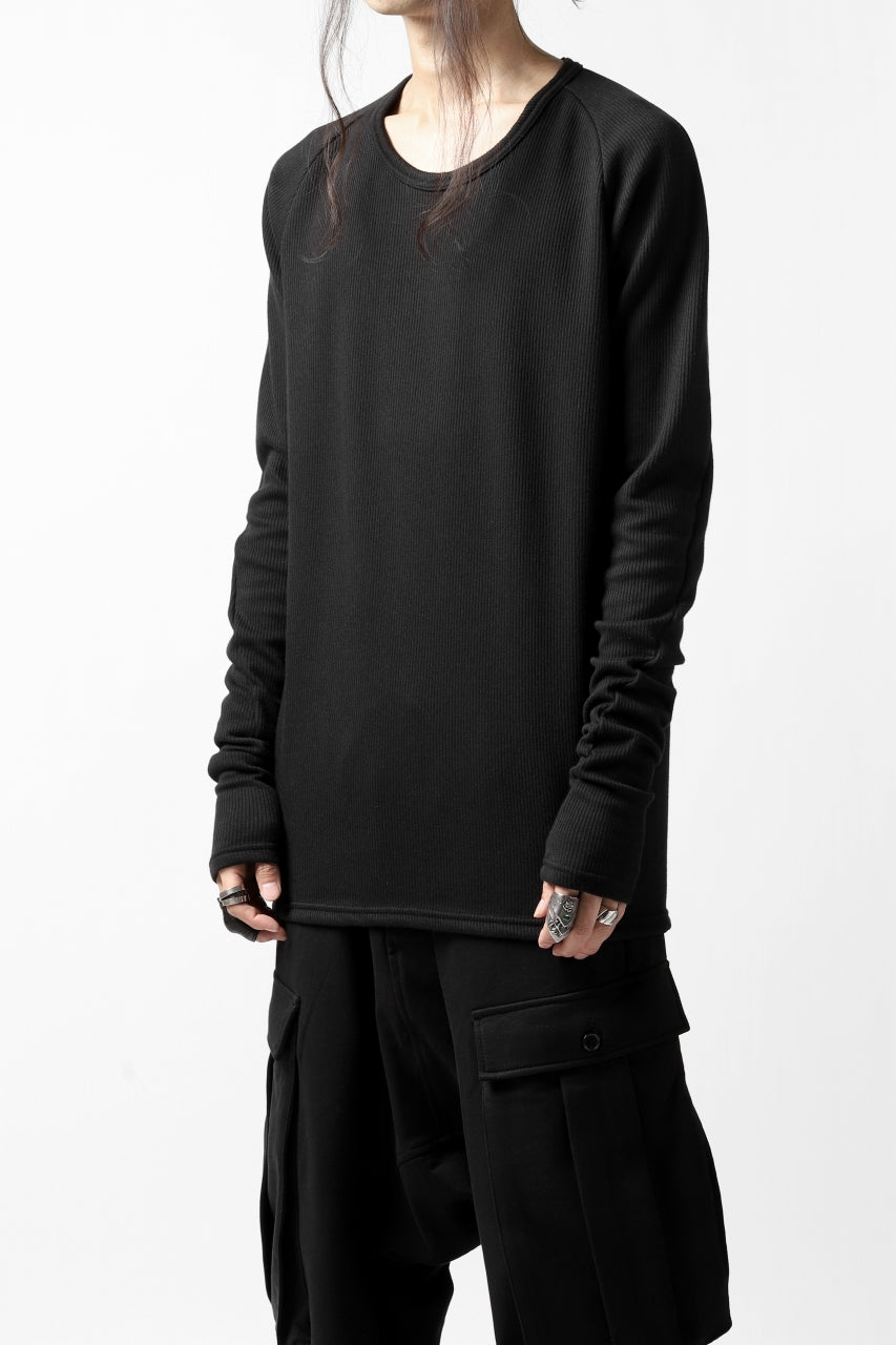 A.F ARTEFACT exclusive RAGLAN PULL OVER TOPS / THERMOLITE® CORE (BLACK)