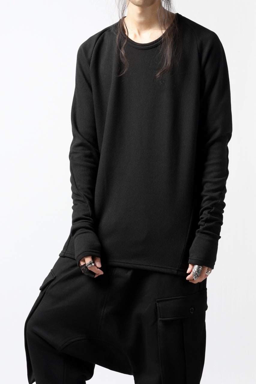 A.F ARTEFACT exclusive RAGLAN PULL OVER TOPS / THERMOLITE® CORE (BLACK)