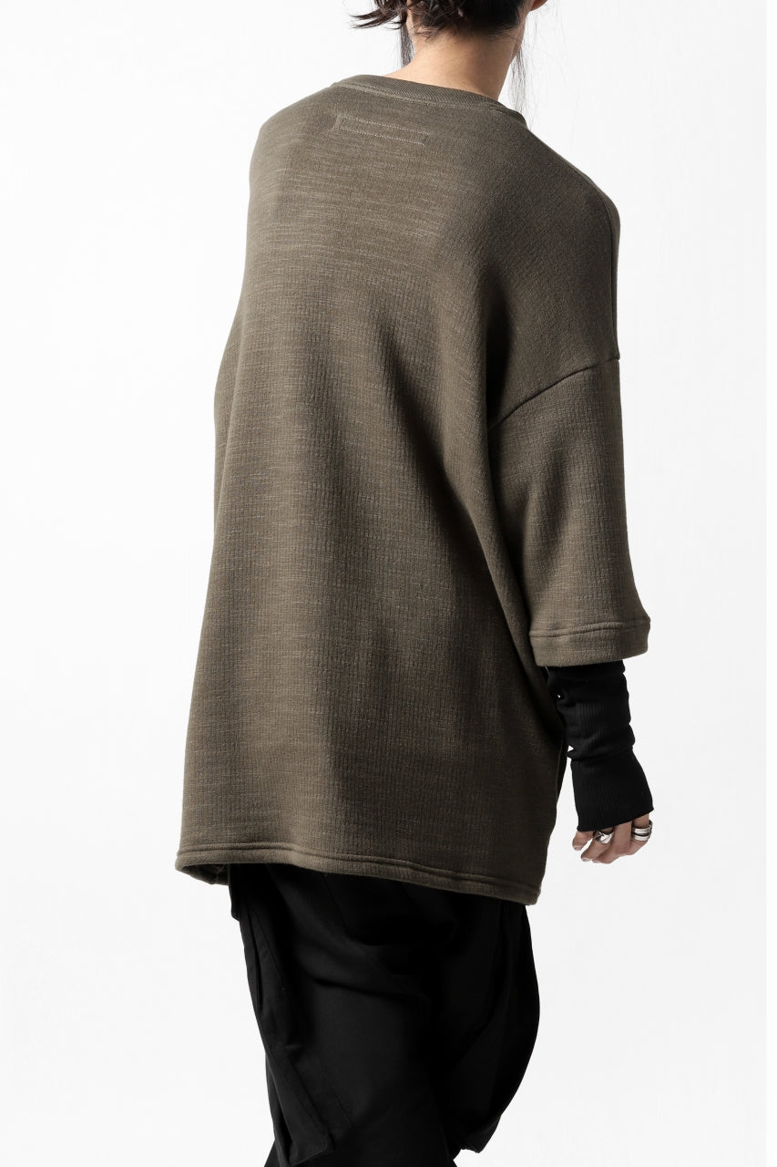 A.F ARTEFACT exclusive LAYERED PULL OVER TOPS / VINTAGE SLAB x THERMOLITE® CORE (KHAKI x BLACK)