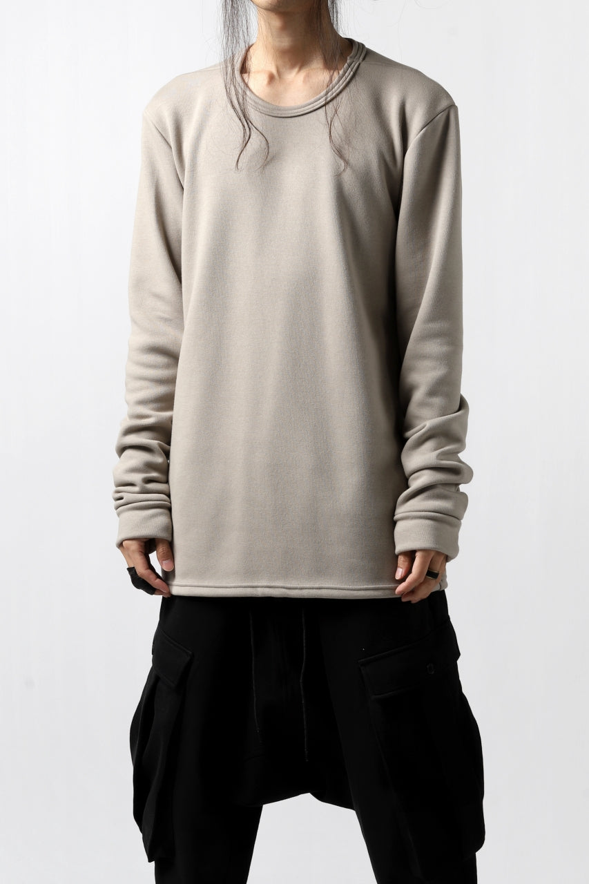 A.F ARTEFACT exclusive ROUND NECK PULL OVER TOPS / BOMBERHEAT® (BEIGE)