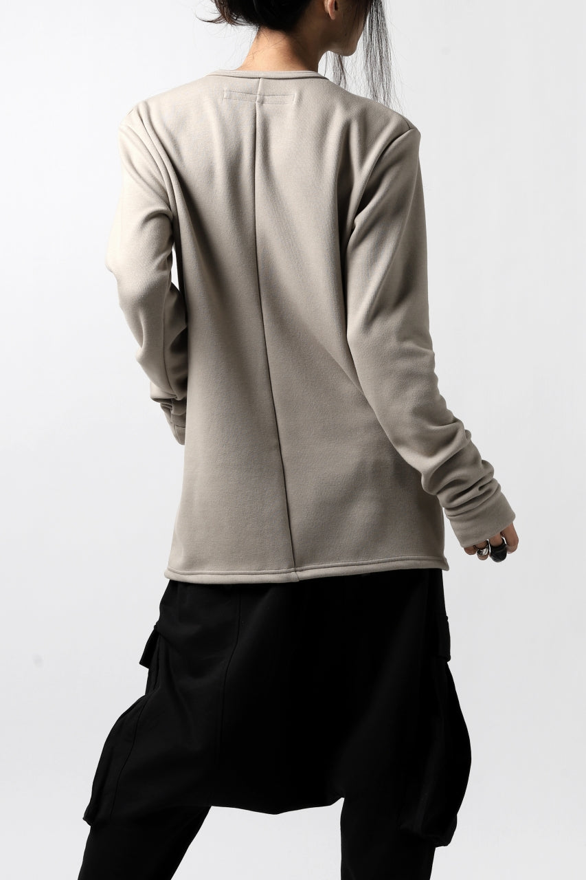 A.F ARTEFACT exclusive ROUND NECK PULL OVER TOPS / BOMBERHEAT® (BEIGE)