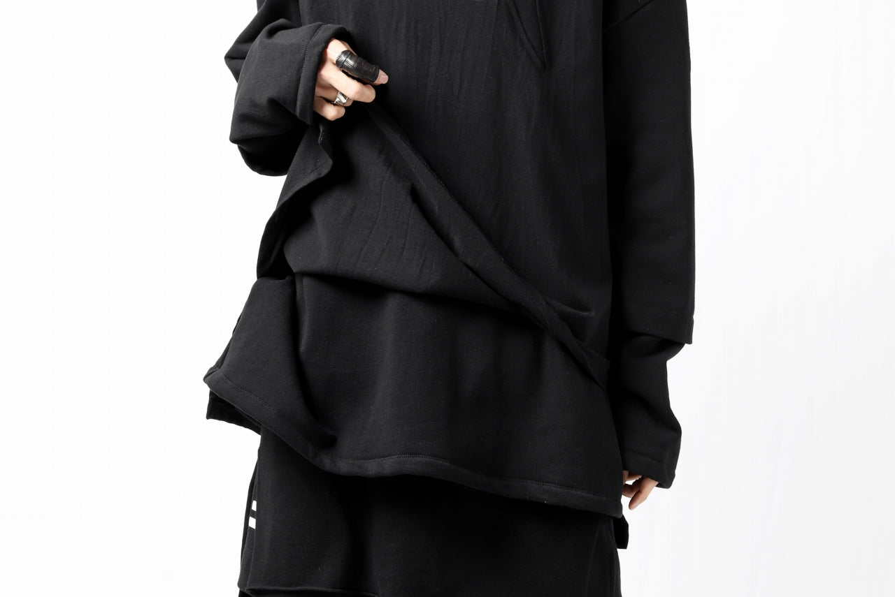 A.F ARTEFACT "ANSWERS" DOCKING SWEATER TOPS (BLACK)