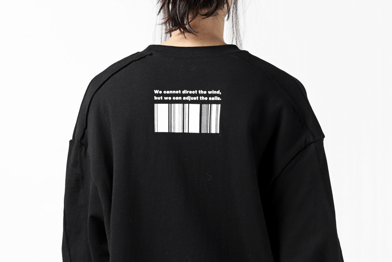 A.F ARTEFACT "ANSWERS" DOCKING SWEATER TOPS (BLACK)