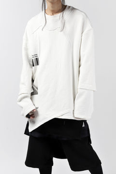 画像をギャラリービューアに読み込む, A.F ARTEFACT &quot;ANSWERS&quot; DOCKING SWEATER TOPS (WHITE)