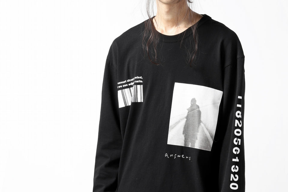 画像をギャラリービューアに読み込む, A.F ARTEFACT &quot;ANSWERS&quot; LOOSEY LONG SLEEVES (BLACK)