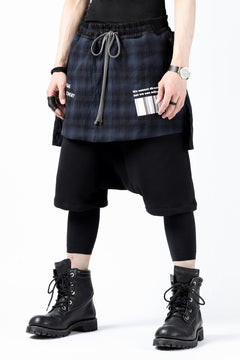 画像をギャラリービューアに読み込む, A.F ARTEFACT exclusive &quot;BOXY&quot; DOCKING SARROUEL SHORTS (BLACK×CHECK)