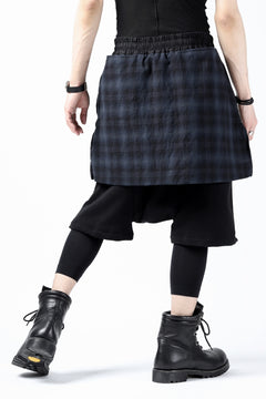 Load image into Gallery viewer, A.F ARTEFACT exclusive &quot;BOXY&quot; DOCKING SARROUEL SHORTS (BLACK×CHECK)