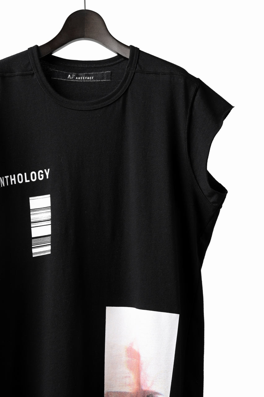 画像をギャラリービューアに読み込む, A.F ARTEFACT &quot;AN ANTHOLOGY&quot; FRENCH SLEEVE TOP (BLACK)