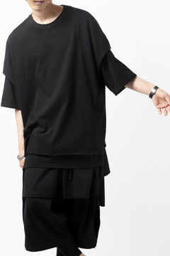 画像をギャラリービューアに読み込む, A.F ARTEFACT &quot;NO FACE&quot; LAYERED OVER SIZE TOPS (BLACK)