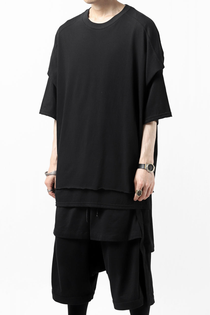 画像をギャラリービューアに読み込む, A.F ARTEFACT &quot;NO FACE&quot; LAYERED OVER SIZE TOPS (BLACK)