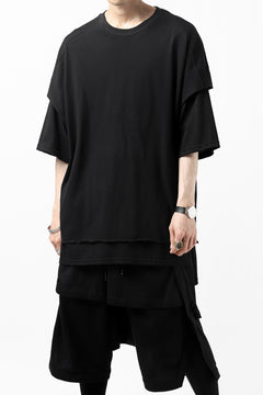 画像をギャラリービューアに読み込む, A.F ARTEFACT &quot;NO FACE&quot; LAYERED OVER SIZE TOPS (BLACK)