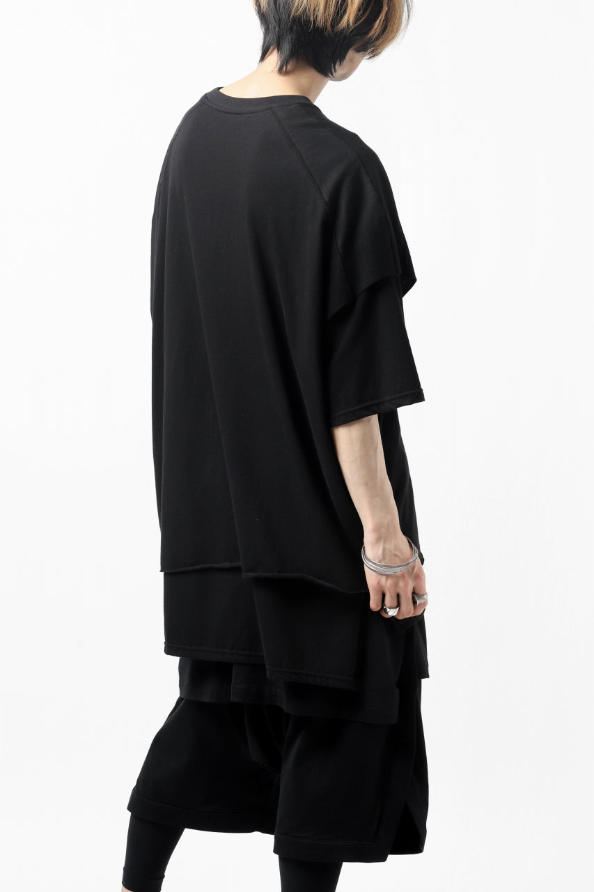 画像をギャラリービューアに読み込む, A.F ARTEFACT &quot;NO FACE&quot; LAYERED OVER SIZE TOPS (BLACK)