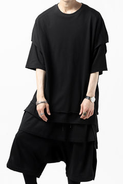 画像をギャラリービューアに読み込む, A.F ARTEFACT &quot;NO FACE&quot; LAYERED OVER SIZE TOPS (BLACK)