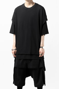 画像をギャラリービューアに読み込む, A.F ARTEFACT &quot;NO FACE&quot; LAYERED OVER SIZE TOPS (BLACK)