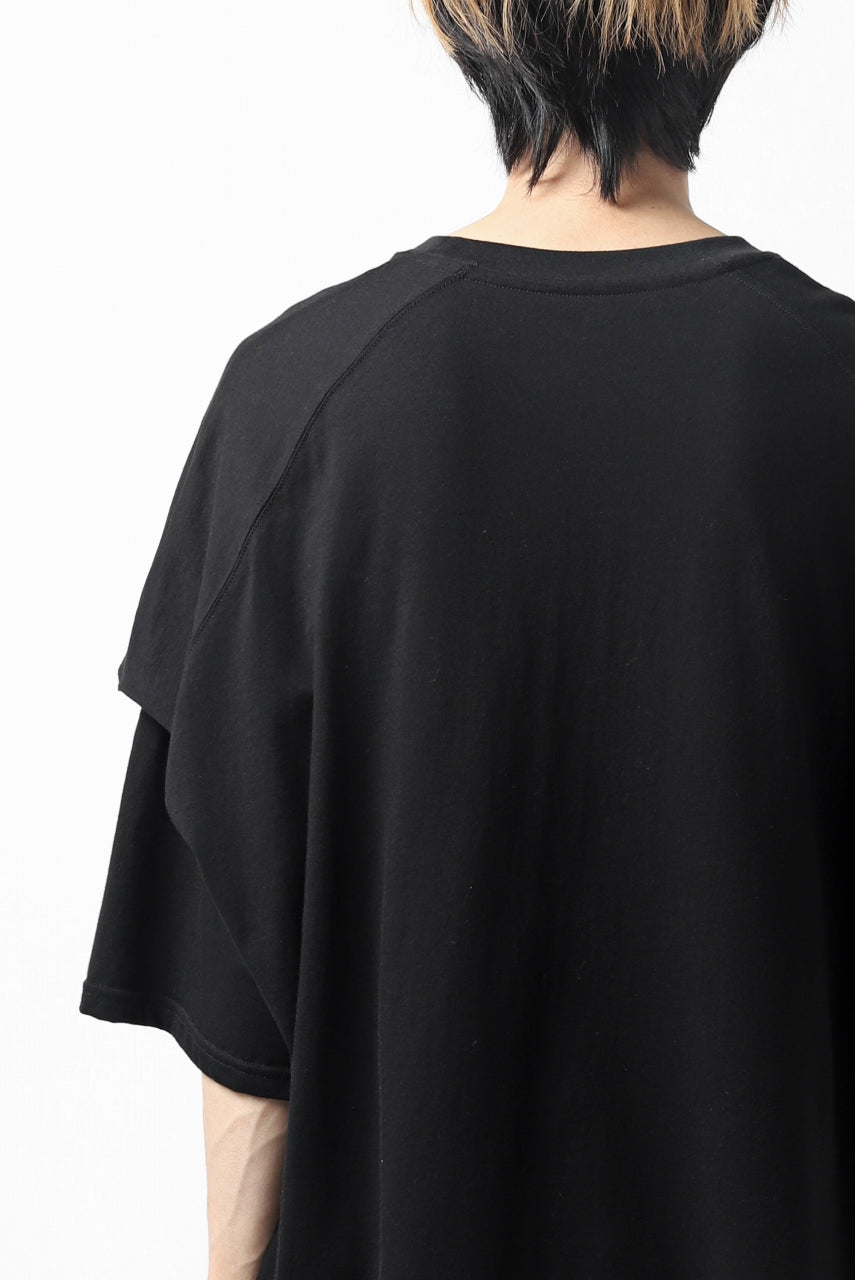 画像をギャラリービューアに読み込む, A.F ARTEFACT &quot;NO FACE&quot; LAYERED OVER SIZE TOPS (BLACK)