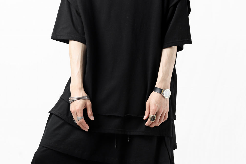 画像をギャラリービューアに読み込む, A.F ARTEFACT &quot;NO FACE&quot; LAYERED OVER SIZE TOPS (BLACK)