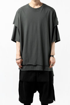 画像をギャラリービューアに読み込む, A.F ARTEFACT &quot;NO FACE&quot; LAYERED OVER SIZE TOPS (KHAKI)