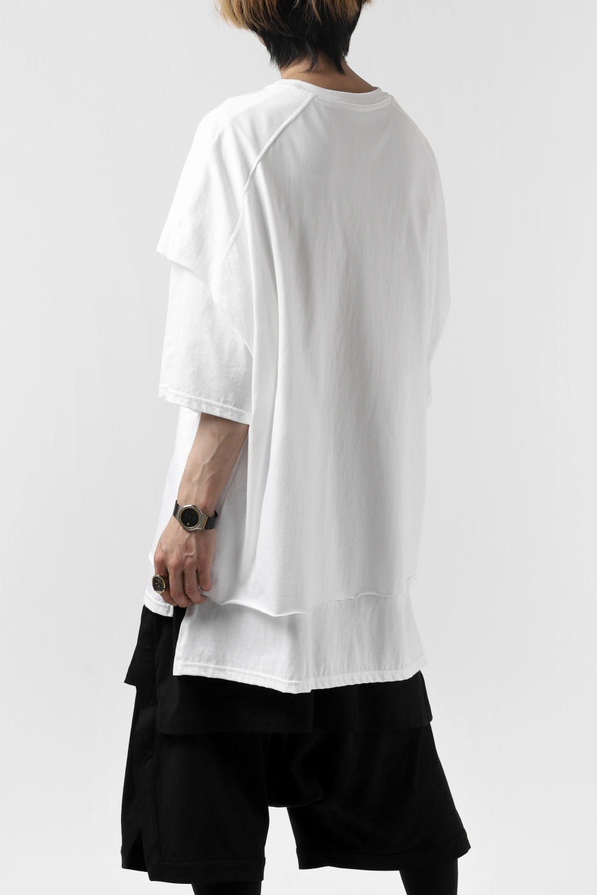 画像をギャラリービューアに読み込む, A.F ARTEFACT &quot;NO FACE&quot; LAYERED OVER SIZE TOPS (WHITE)