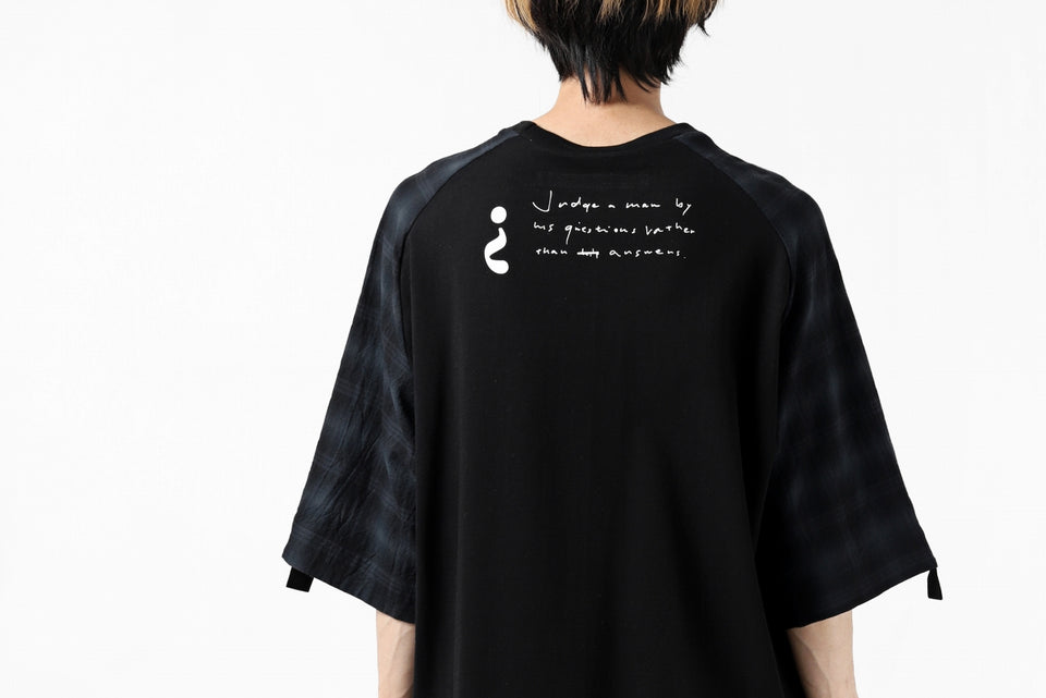 画像をギャラリービューアに読み込む, A.F ARTEFACT &quot;CLUELESS&quot; DOCKING RAGLAN TOPS (BLACK x GREY)