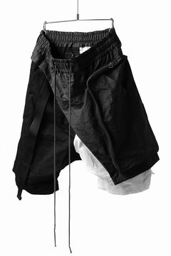 画像をギャラリービューアに読み込む, A.F ARTEFACT &quot;COVER&quot; SLASHED LAYER SHORTS (BLACK×WHITE)