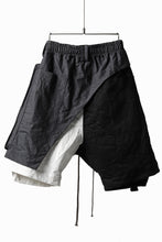 画像をギャラリービューアに読み込む, A.F ARTEFACT &quot;COVER&quot; SLASHED LAYER SHORTS (BLACK×WHITE)