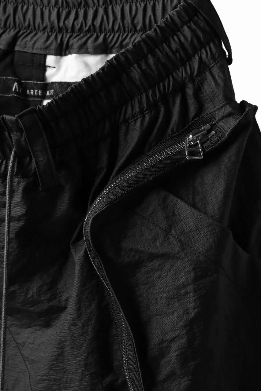 A.F ARTEFACT "COVER" SLASHED LAYER SHORTS (BLACK×WHITE)