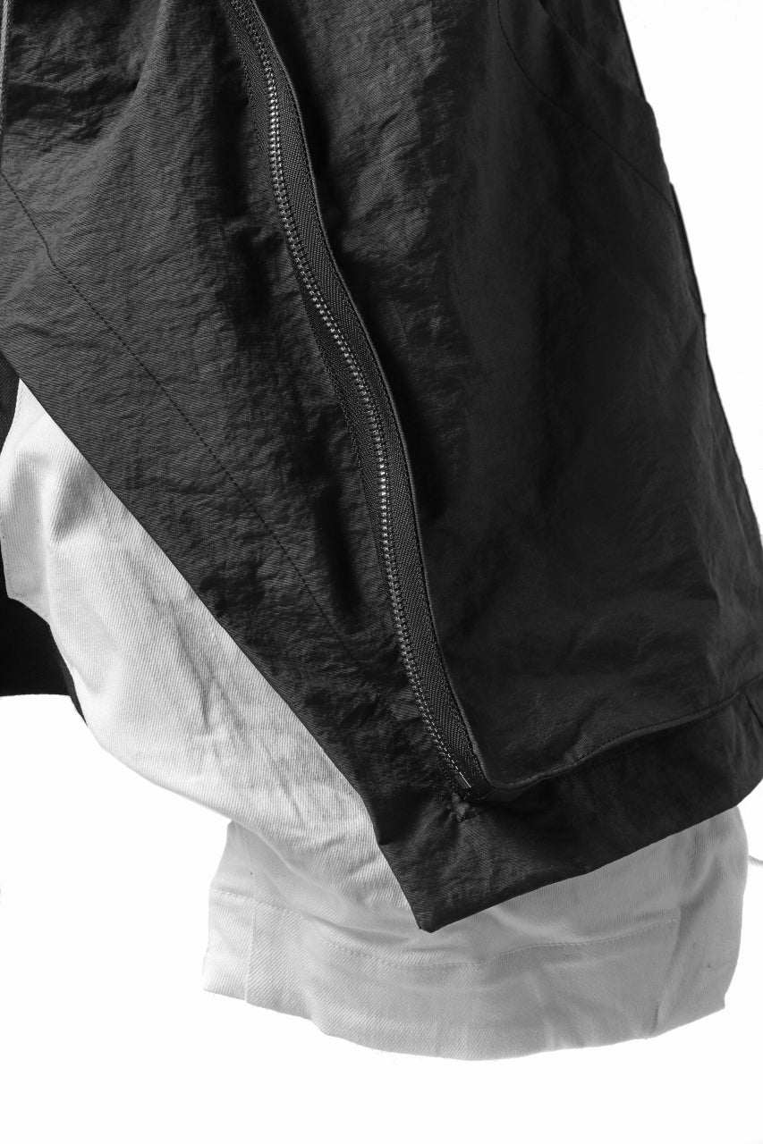 A.F ARTEFACT "COVER" SLASHED LAYER SHORTS (BLACK×WHITE)