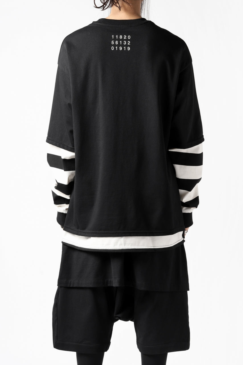 A.F ARTEFACT "DUAL" LAYERED LOOSEY TOPS (BLACK×IVORY)