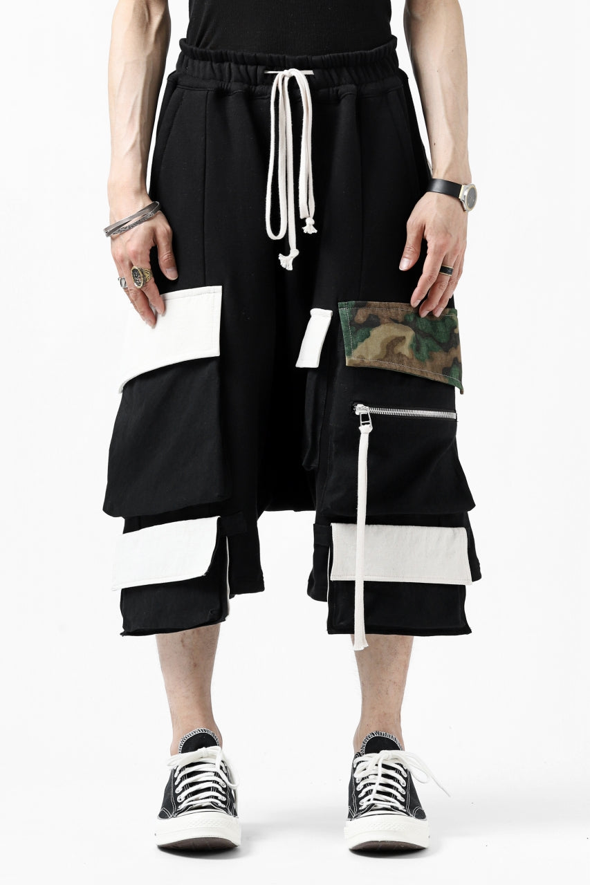 A.F ARTEFACT x LOOM exclusive "ternary" DROPCROTCH CARGO SHORTS (MULTI)