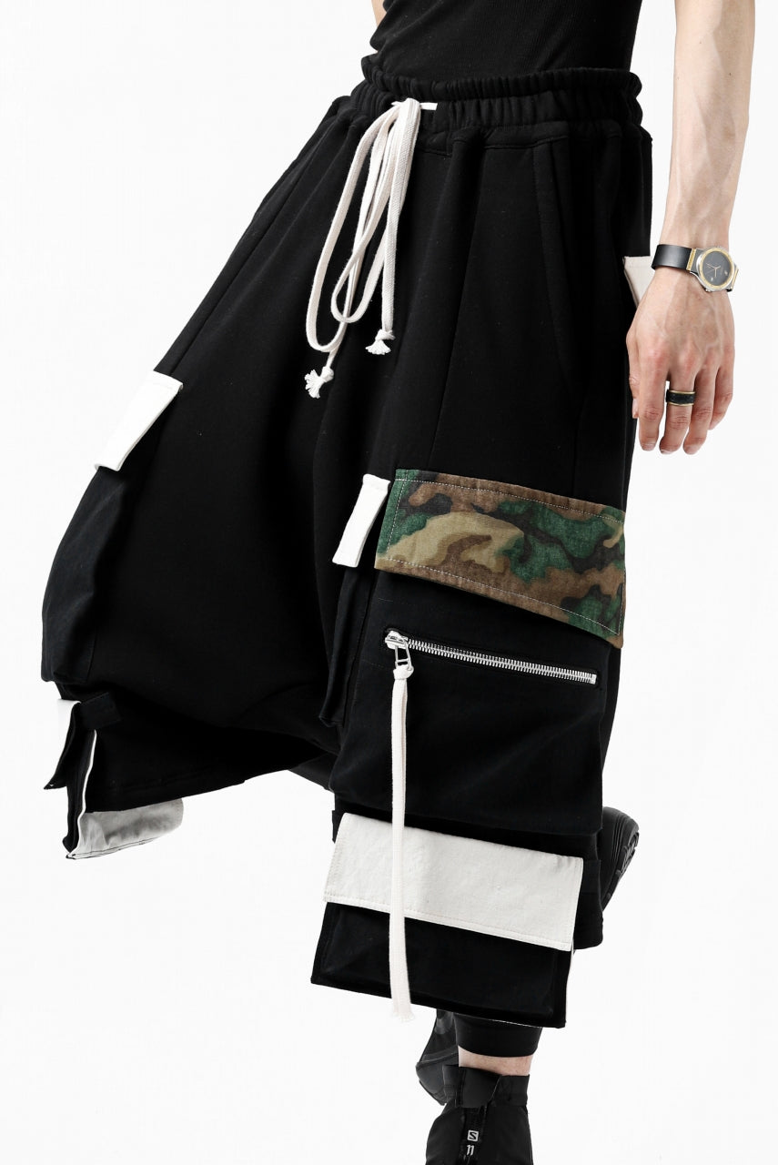 A.F ARTEFACT x LOOM exclusive "ternary" DROPCROTCH CARGO SHORTS (MULTI)