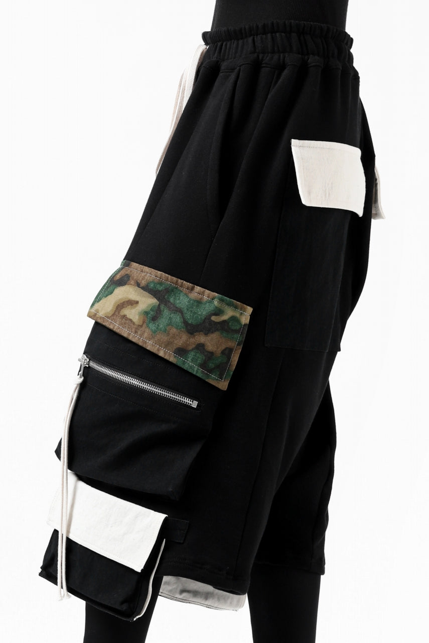 A.F ARTEFACT x LOOM exclusive "ternary" DROPCROTCH CARGO SHORTS (MULTI)