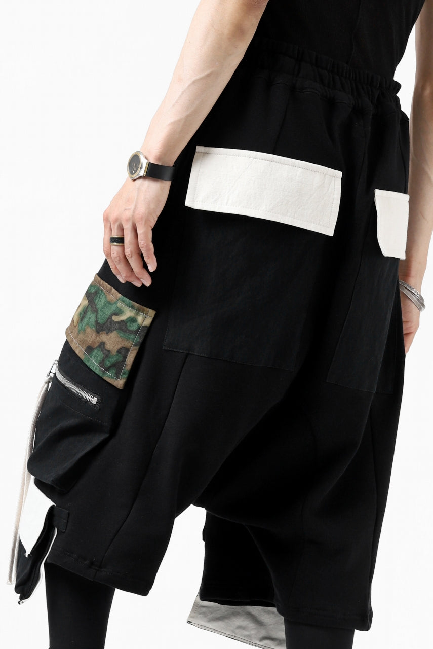 A.F ARTEFACT x LOOM exclusive "ternary" DROPCROTCH CARGO SHORTS (MULTI)